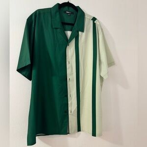 Novamen Green and Cream Shirt